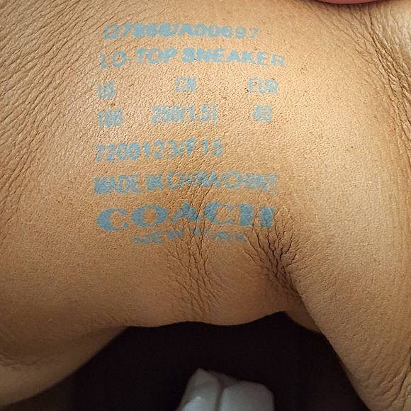 Coach Suede High Top Sneakers with Sequin Floral Embellishment - Picture 12 of 15